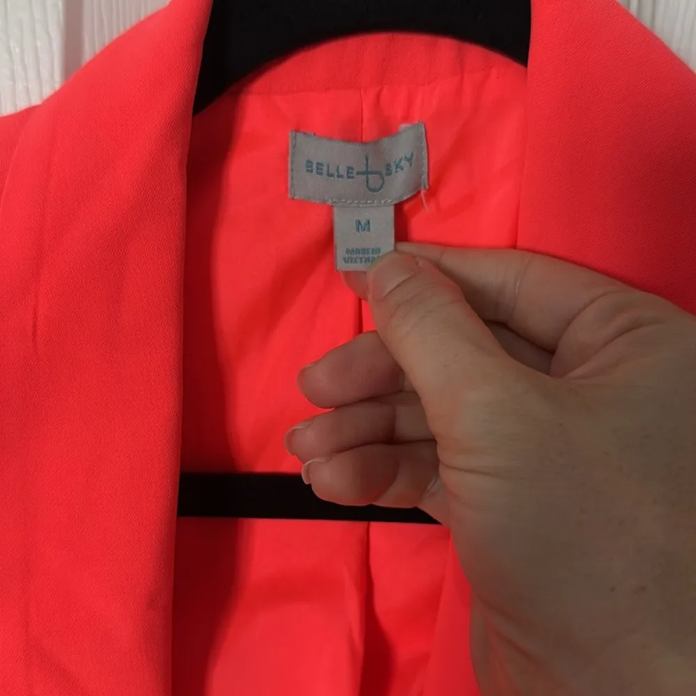 Belle Sky Women's Vibrant neon orange Blazer  size medium - Image 2