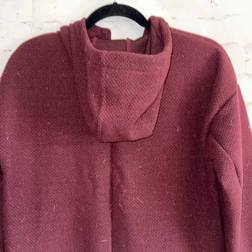 The North Face Maroon Full-Zip Jacket Hoodie Sweater Women’s S Sibley fleece - Image 5