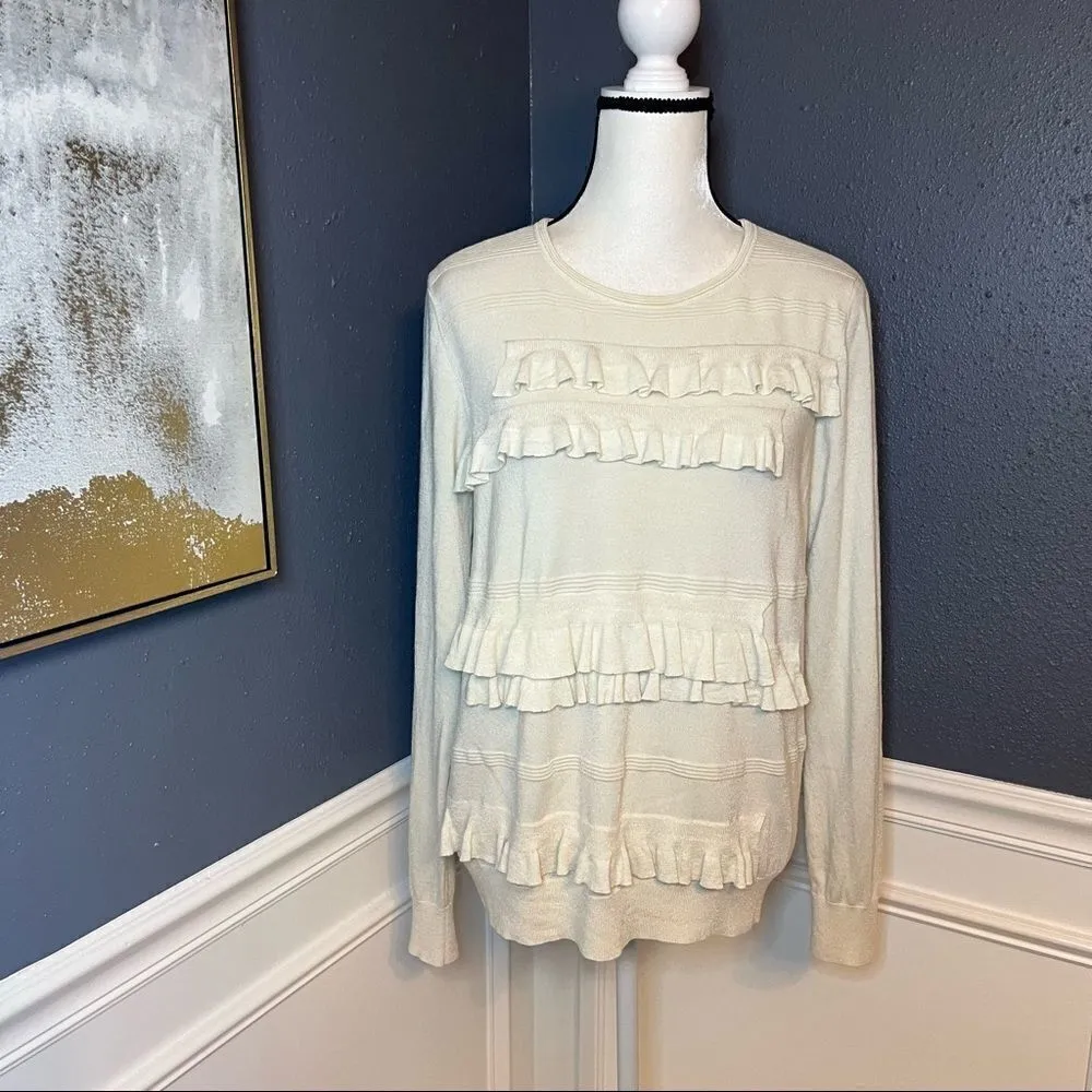 Diane von Furstenberg Benni Ruffled Merino Pullover Sweater - Image 7