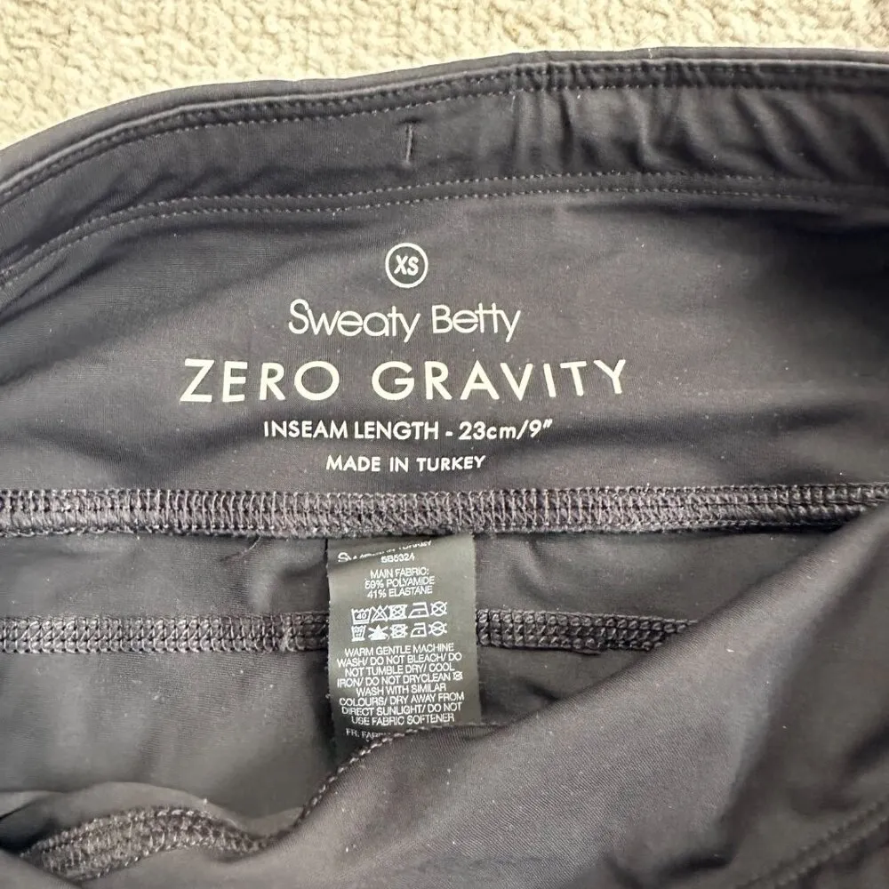 Sweaty Betty Zero Gravity Black Biker/Running Shorts 9" Inseam Sz XS - Image 2