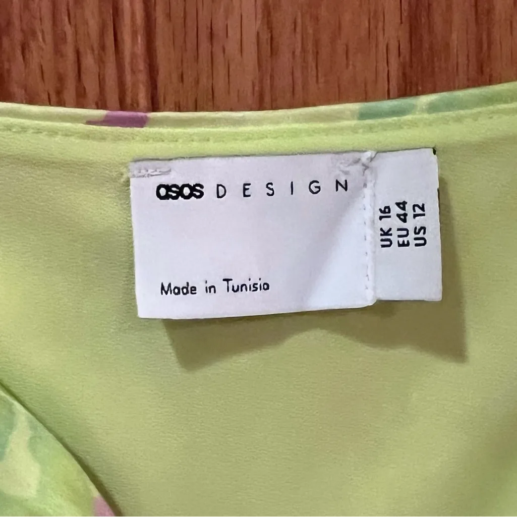 ASOS Stretched Satin Cami Midi Bodycon Dress with‎ Ruched Side Detail Size 12 - Image 8