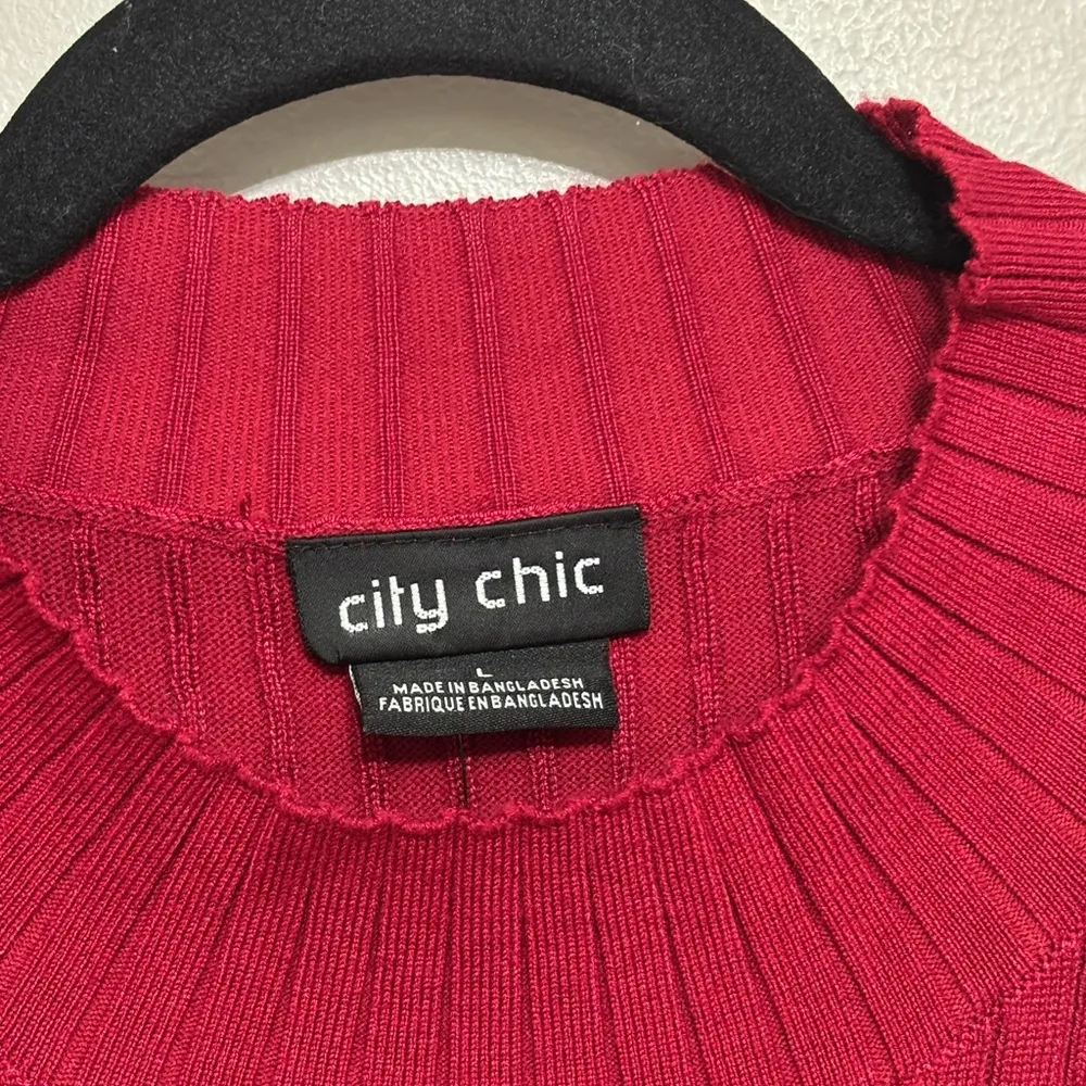 NWT City Chic Isabella Jumper in Cherry - Size L (20) - Image 4