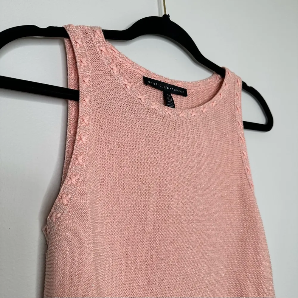 NEW White House Black Market Sweater Tank Tunic in Peach Smoothie Pink - Image 3