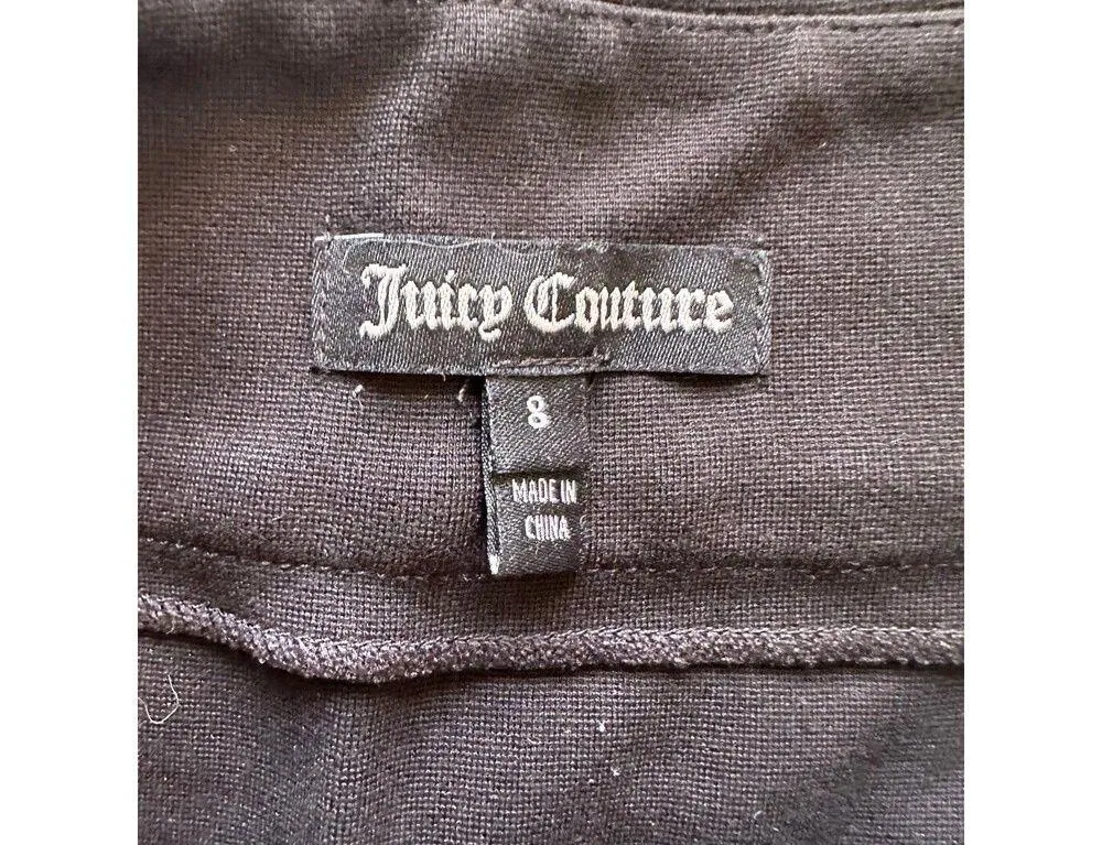 Juicy Couture Black Label Harper Ponte Slant Gold Zippers Bodycon Pencil Skirt 8 - Image 5