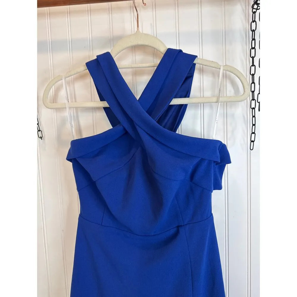 Lulus Head to Cocktail Hour Royal Blue Halter Neck Maxi Dress Bridesmaid Size M - Image 5