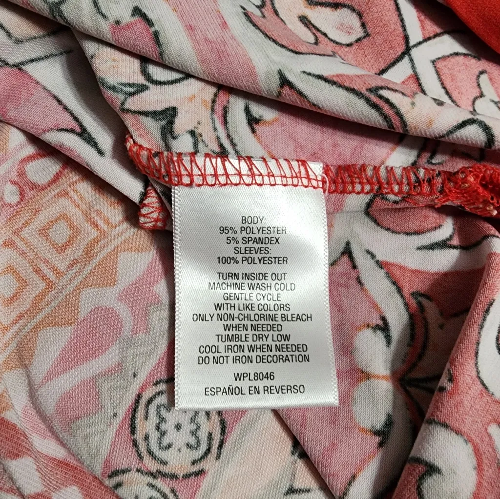 JM Collection Multicolored Blouse Size Large - Image 4