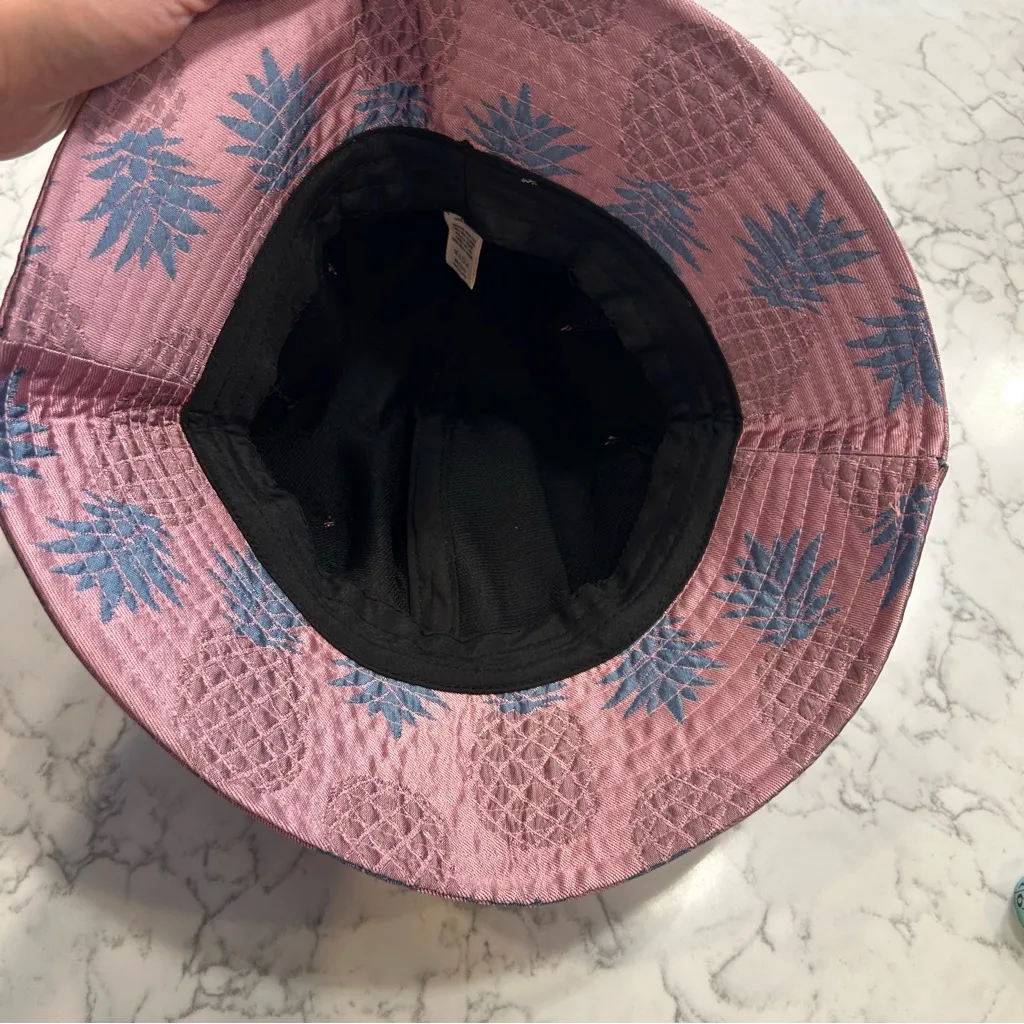 Pineapple Print Bucket Hat Purple - Image 3