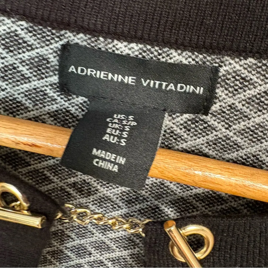 Adrienne Vittadini Black And White Cardigan Size Small‎ - Image 5