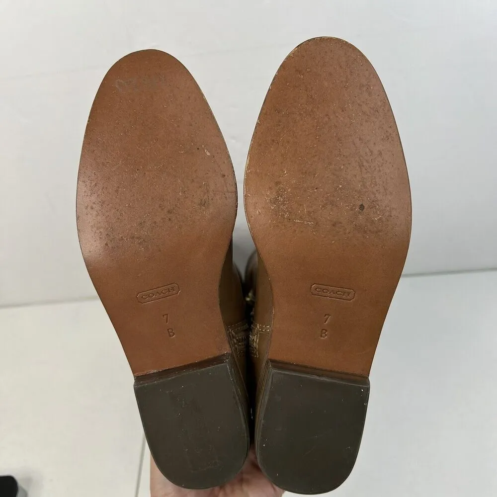 Coach Size 7 Boots Laguna Leather Knee High Tall Horse Riding Equestrian Women's - Image 12