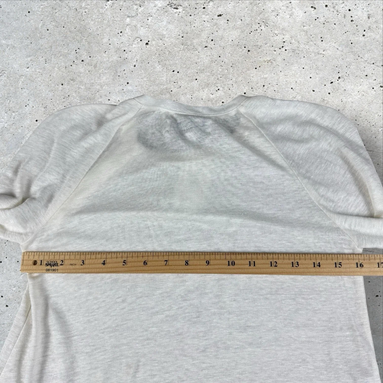 Derek Lam 10 Crosby Sailor Tee In Soft White Long Sleeve Linen Gold Button Sz XS - Image 8