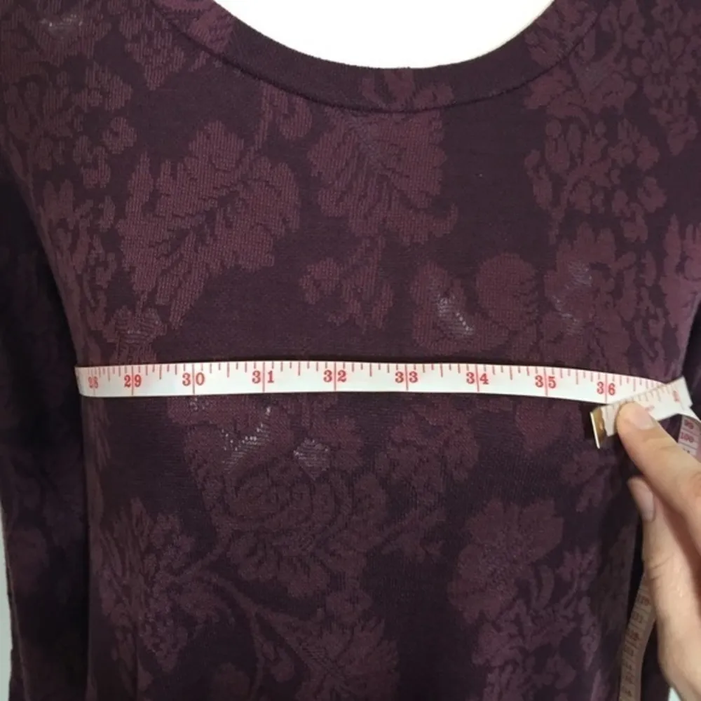 NWOT Purple  Damask Jacquard Lace Top New - Image 5