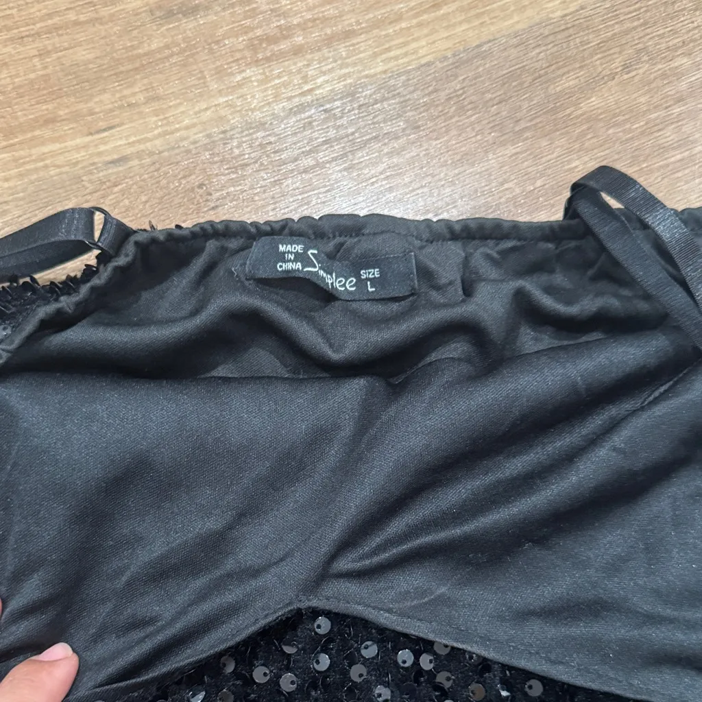 Elegant Black Sequin Dress - Image 7