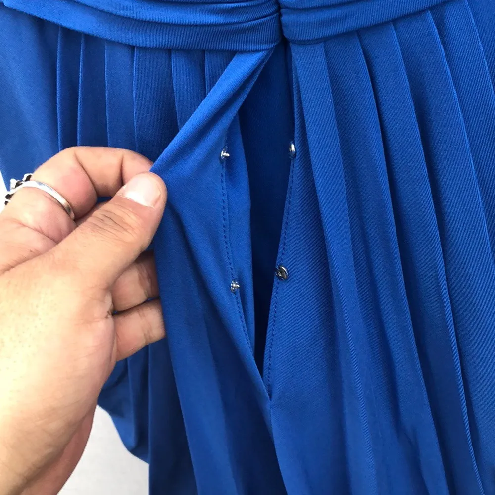 NWT BCBGmaxazaria Womens size XS larkspur Blue bubble hem sleeveless dress - Image 8