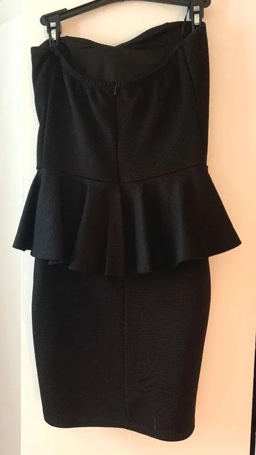 Seductions Black Peplum Dress - Image 2