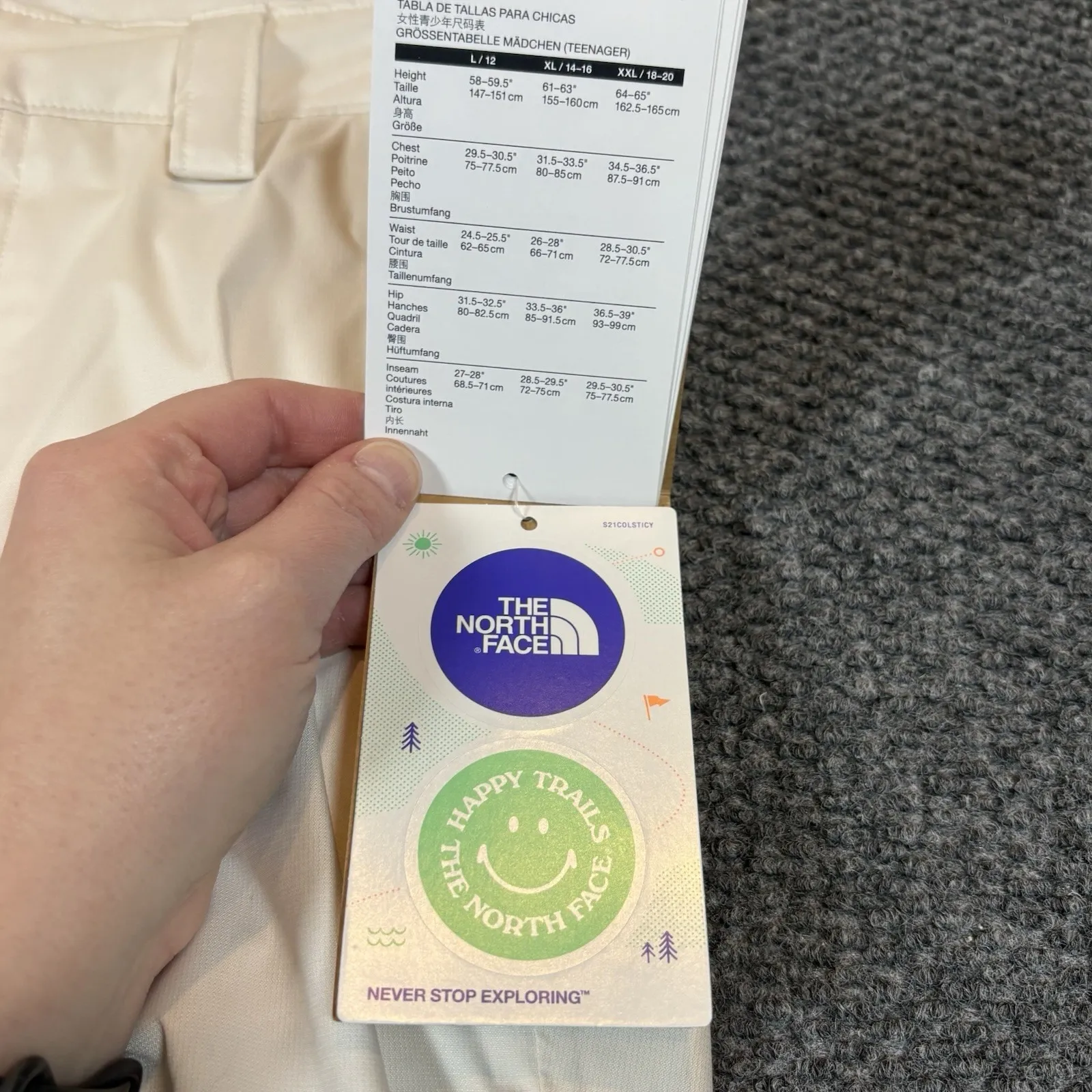 The North Face Girls' Freedom Insulated Snow Pants White Dune Medium 10 NWT - Image 11