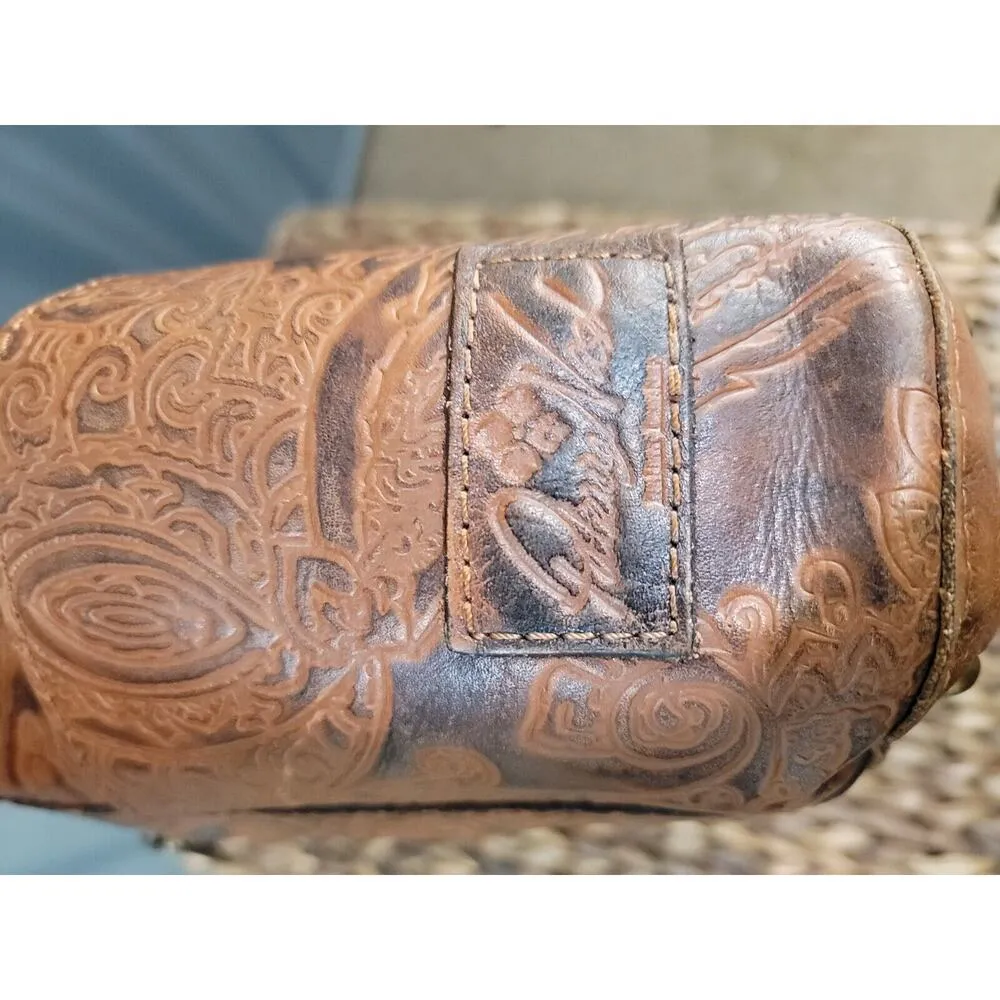 Patricia Nash Zamora Tooled Leather Western Purse Satchel Tassel Shoulder Purse - Image 14