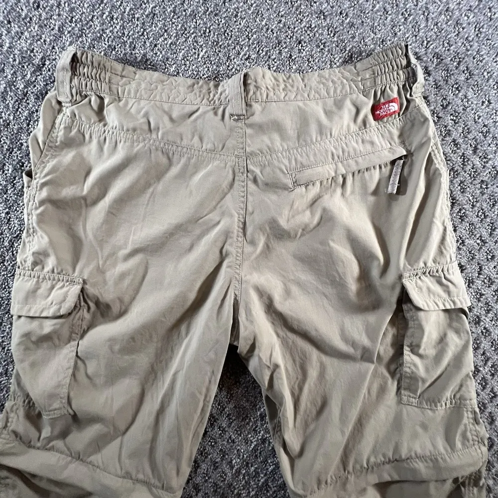The North Face Womens Convertible Cargo Hiking Pants Sz 10 Beige Zip-Off Outdoor - Image 8