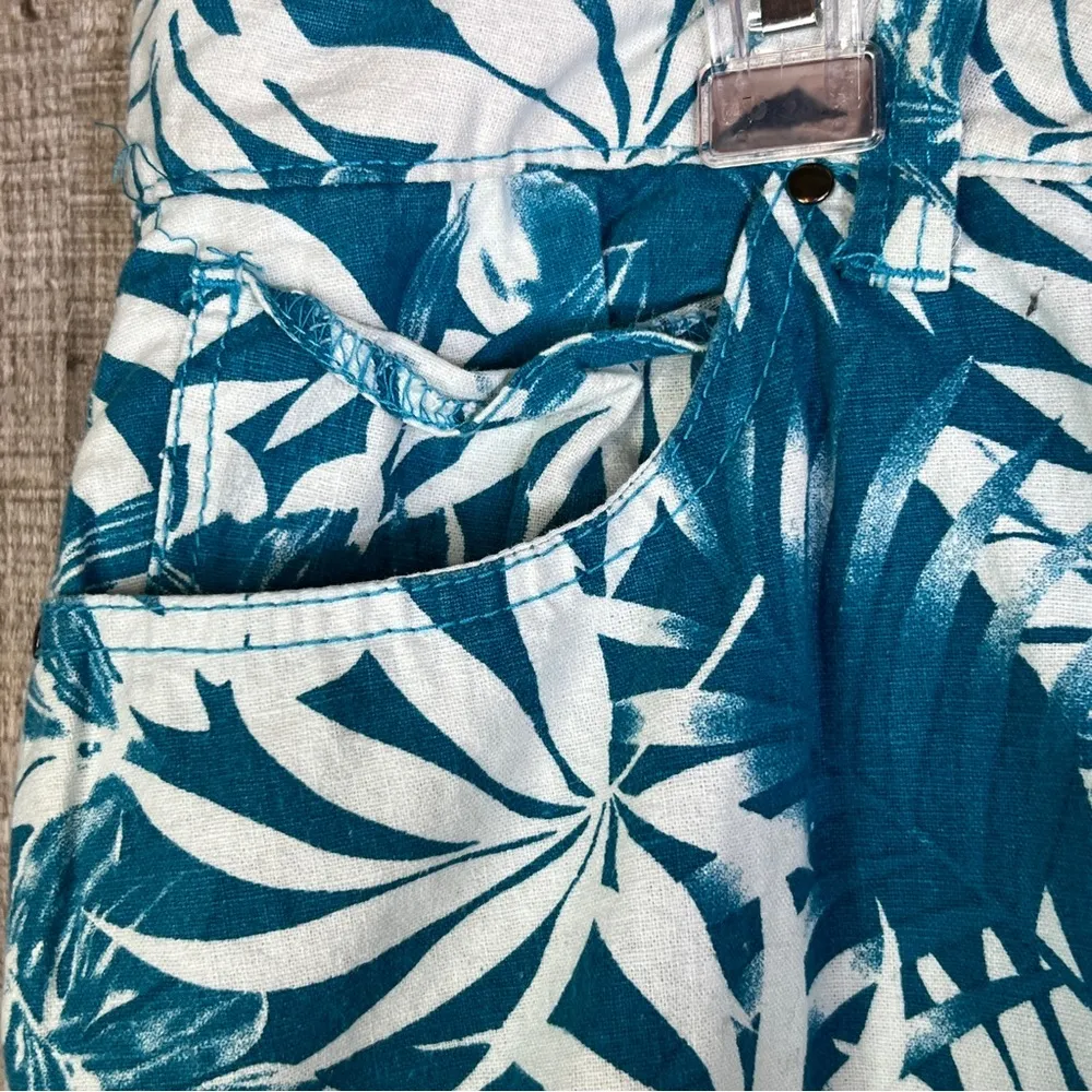 Beau Dawson Skort Size 16 Peacock Blue & White with Front & Back Pockets - Image 5