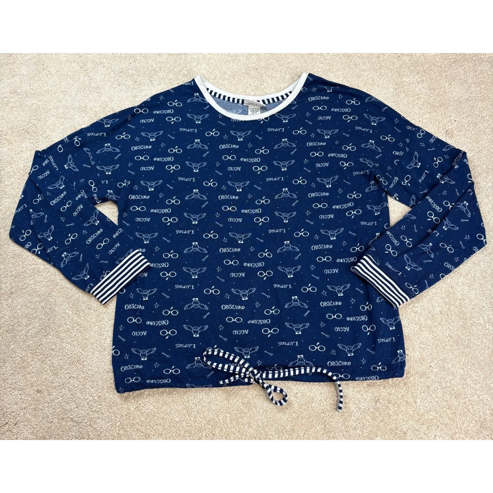 Wizarding World of Harry Potter 2-Piece Symbols Pajama Set Size L - Image 3