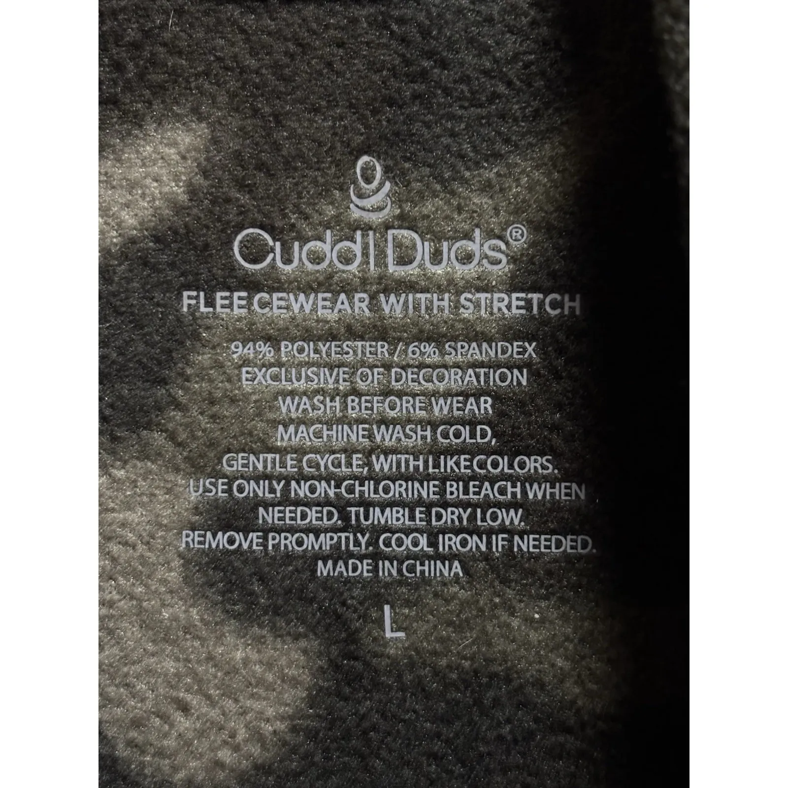 Cuddl Duds Fleecewear Stretch Button Front Cardigan Camo Green Size L Soft Warm - Image 2