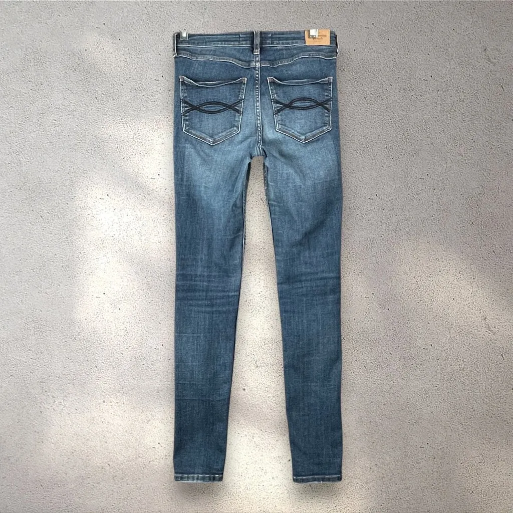 Abercrombie & Fitch Super Skinny Ankle High Rise Jeans Womens 6R Medium Wash Y2K - Image 2