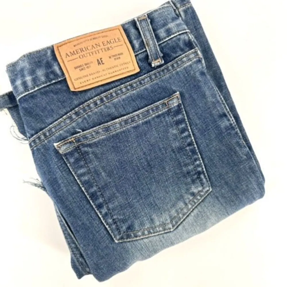 Vintage Y2K American Eagle Outfitters‎ Women's Bootcut Jeans Blue Denim Size 4 - Image 2