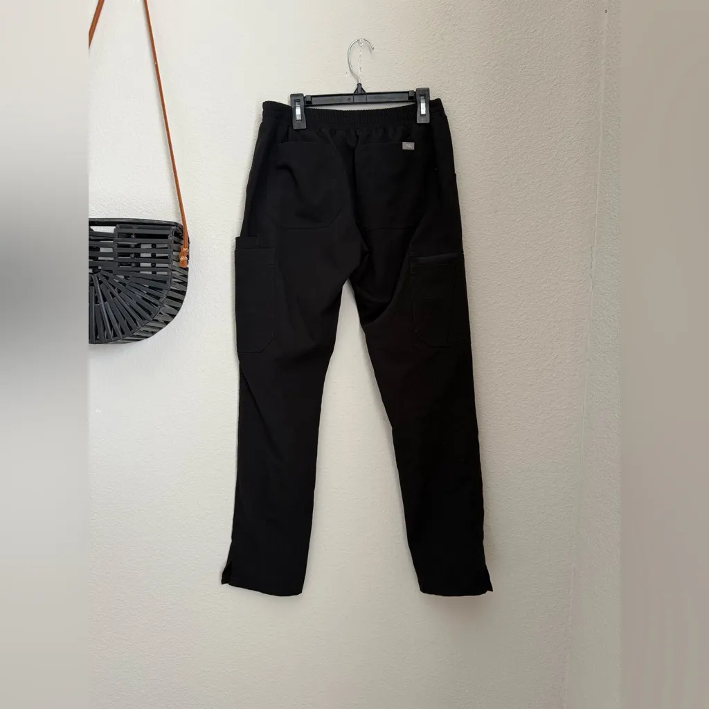Figs Black High Waisted Yola Skinny Scrub Pants, Size XS - Image 3