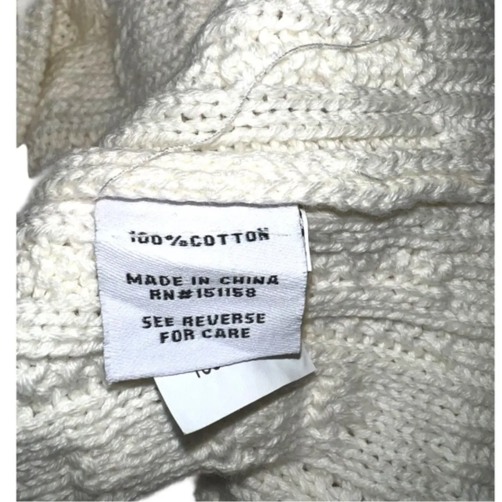 REVOLVE FAVORITE | 525 America Ruffle Cable Pullover boho Sweater White XSmall - Image 9