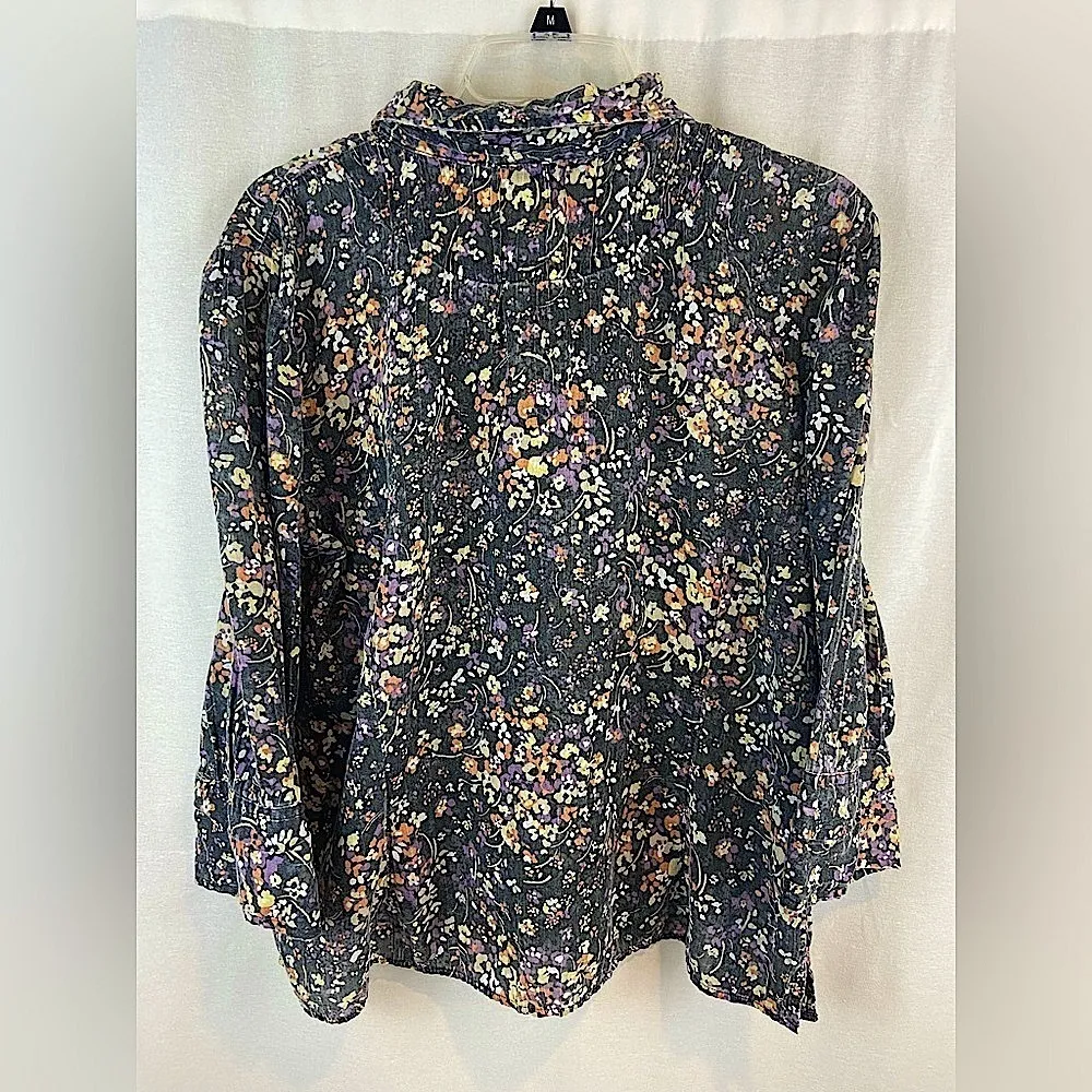 Christopher and Banks Button Down Floral Blouse Women’s Size Large - Image 97