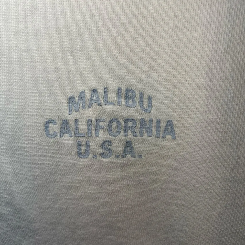 Brandy Melville Malibu California USA Cropped T-Shirt White Long Sleeve  FLAW OS - Image 3