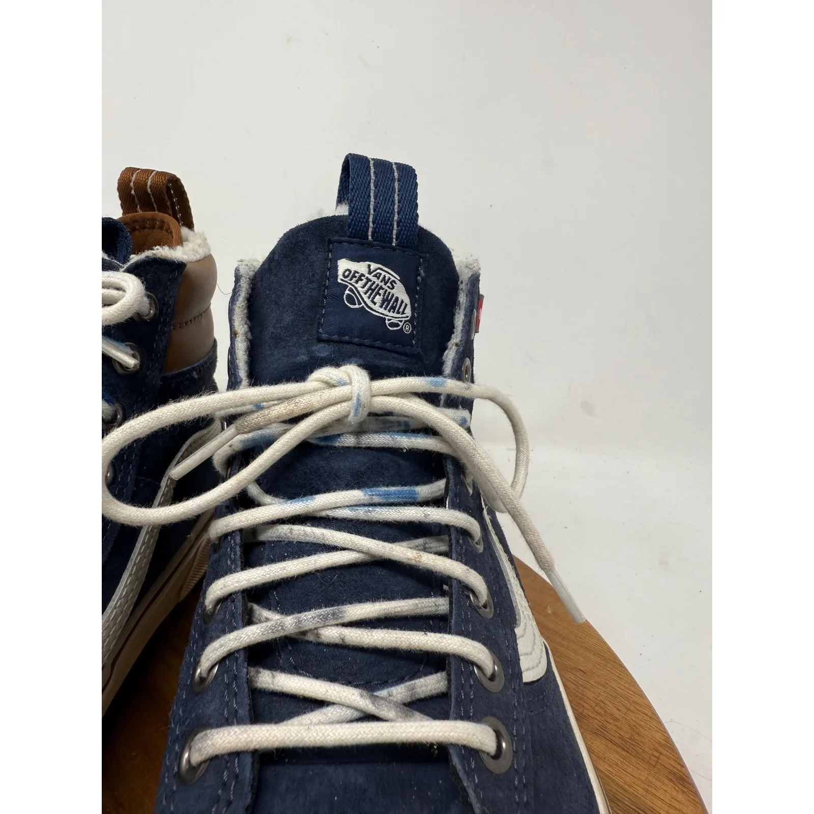 Vans  Sk8-Hi MTE-2 Navy Blue Suede Leather High Top Sneaker Women's Size 8.5 - Image 5