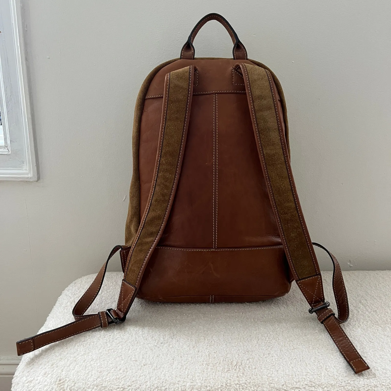 Frye  Chris Suede Leather Backpack Sand - Image 2