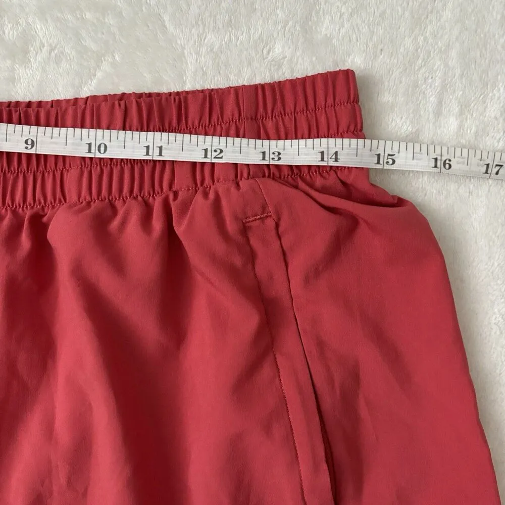 Gymshark  Woven Pocket Shorts Womens Size M Red Athletic Workout - Image 3