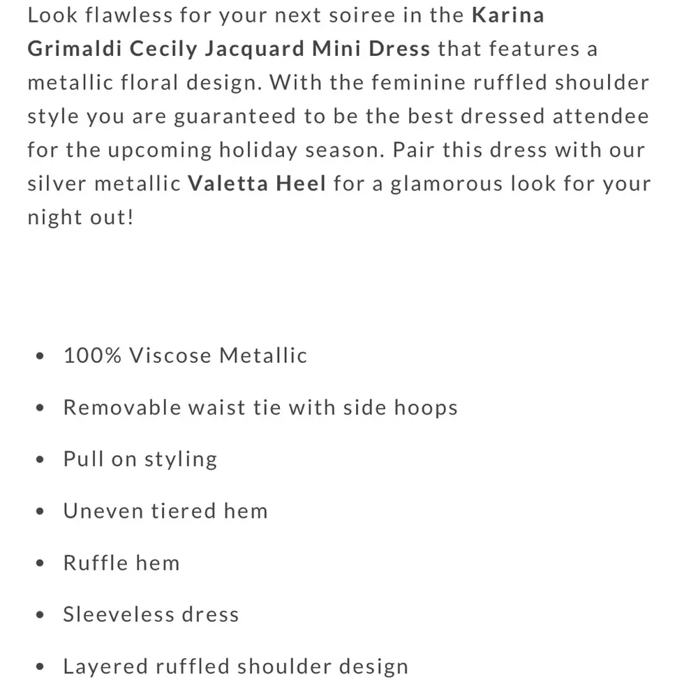 Revolve Karina Grimaldi Black Silver Cecily Jacquard Mini Dress Size Medium - Image 6