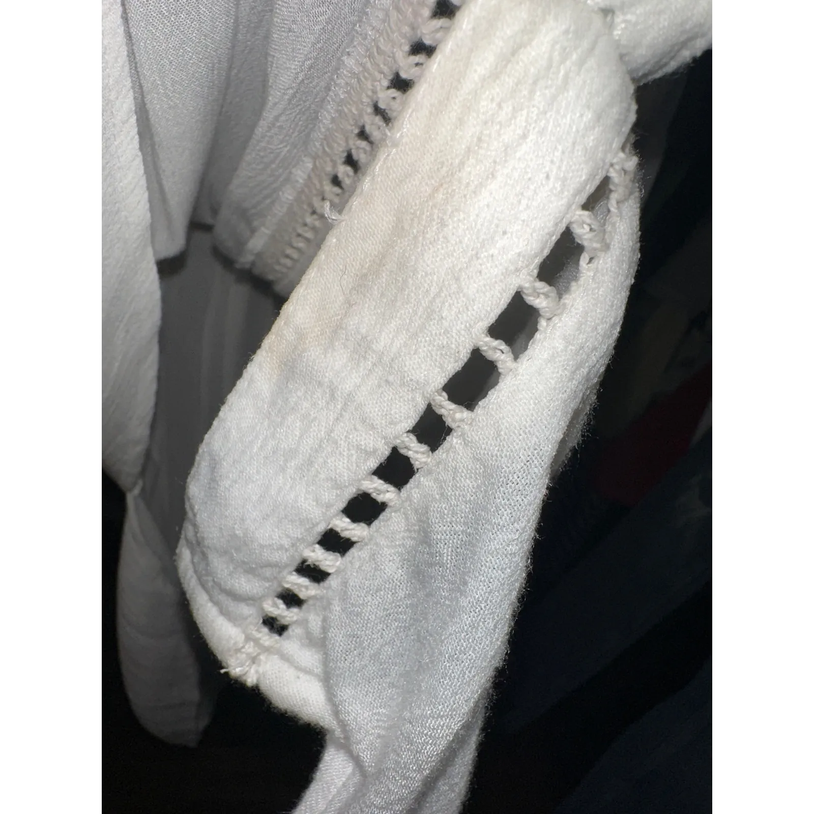 Free People Katie Bird Crochet Inset Button down top - Image 10