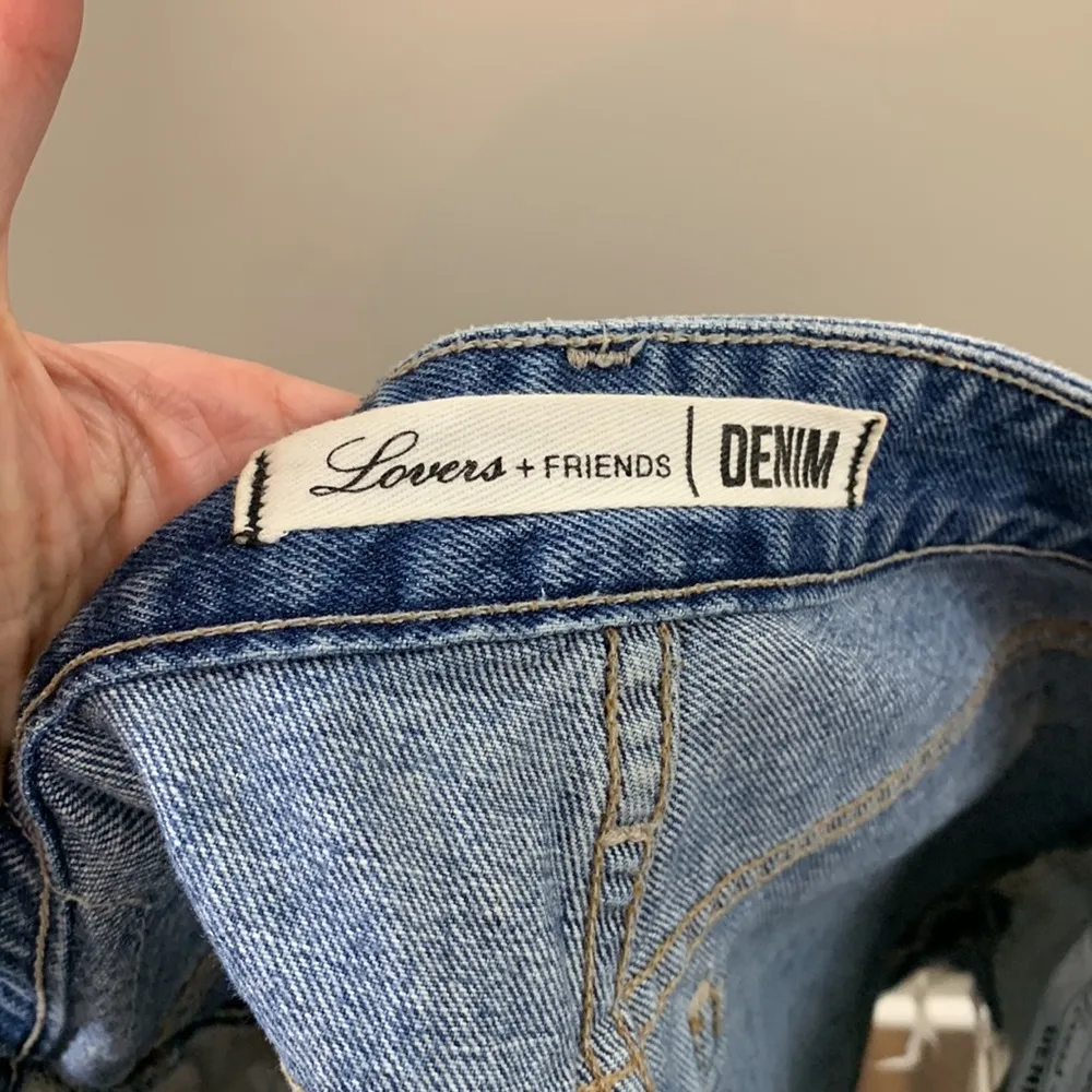 Lovers + Friends Denim Jack High Rise Cutoff Distressed Jean Shorts in Genesee - Image 3