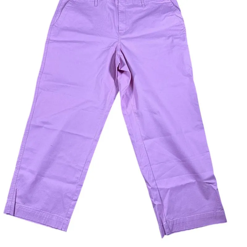 A new day Cropped Casual Pants Summer Cotton Trousers pink size 16‎ - Image 4