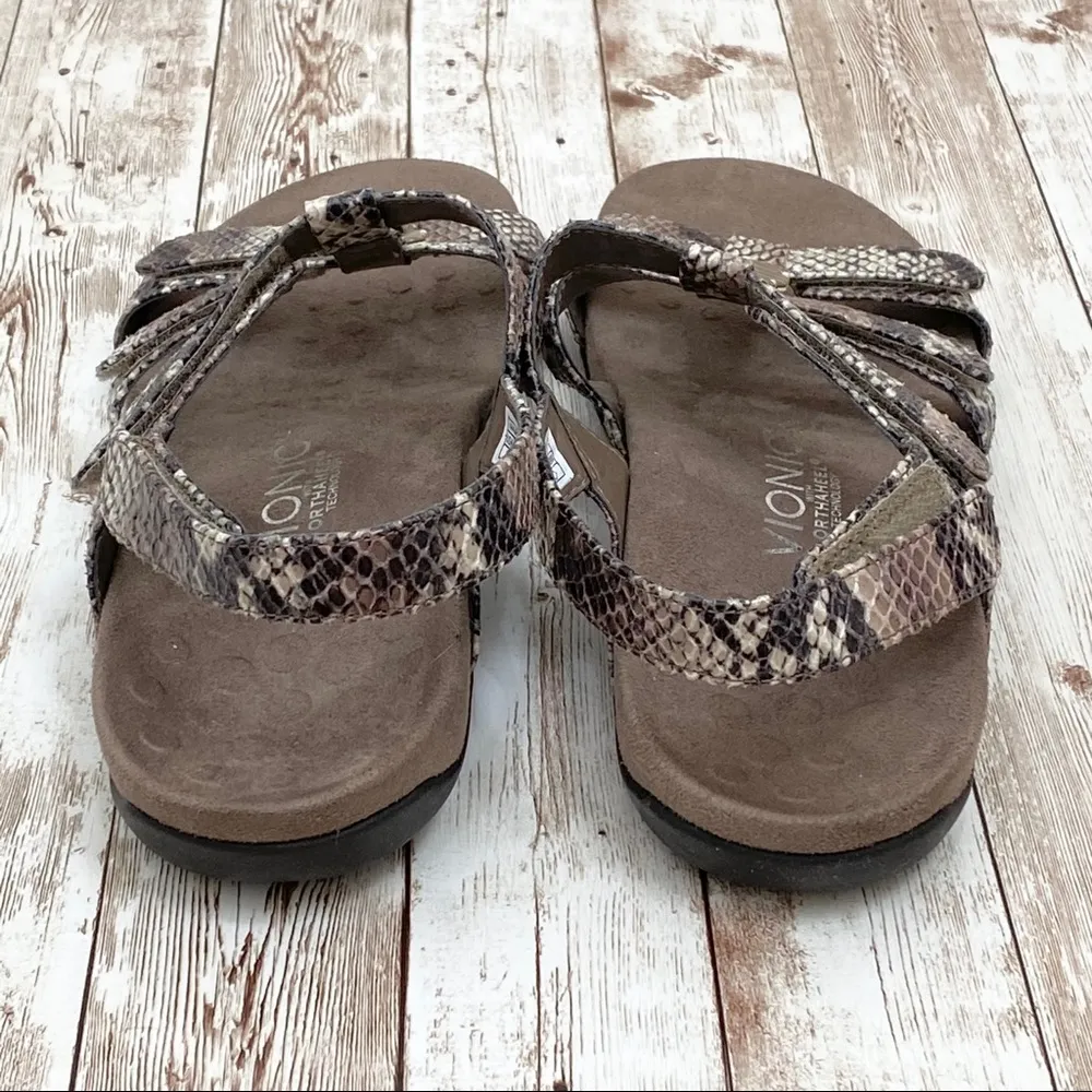 Vionic Rest Amber Natural Beige Snake Sandals 9 - Image 7