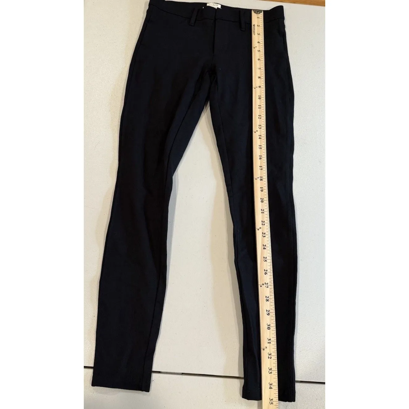 J Crew Gigi Pant Womens 0 Black Stretch Slim Leg Workwear Minimal Capsule Travel - Image 4