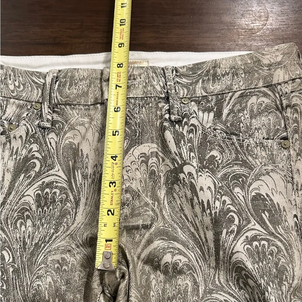 MOTHER The Looker Glitz ‘N Glam Metallic Print Skinny Jeans Size 26 White - Image 6