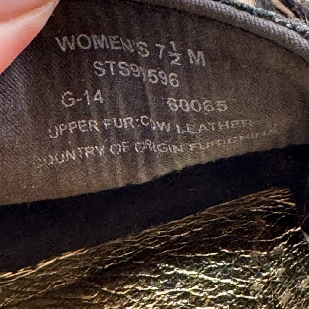 Sherry Top Sider Women’s Boat Shoes Loafers Brown Calf Fur Polka Dot size 7.5 - Image 9