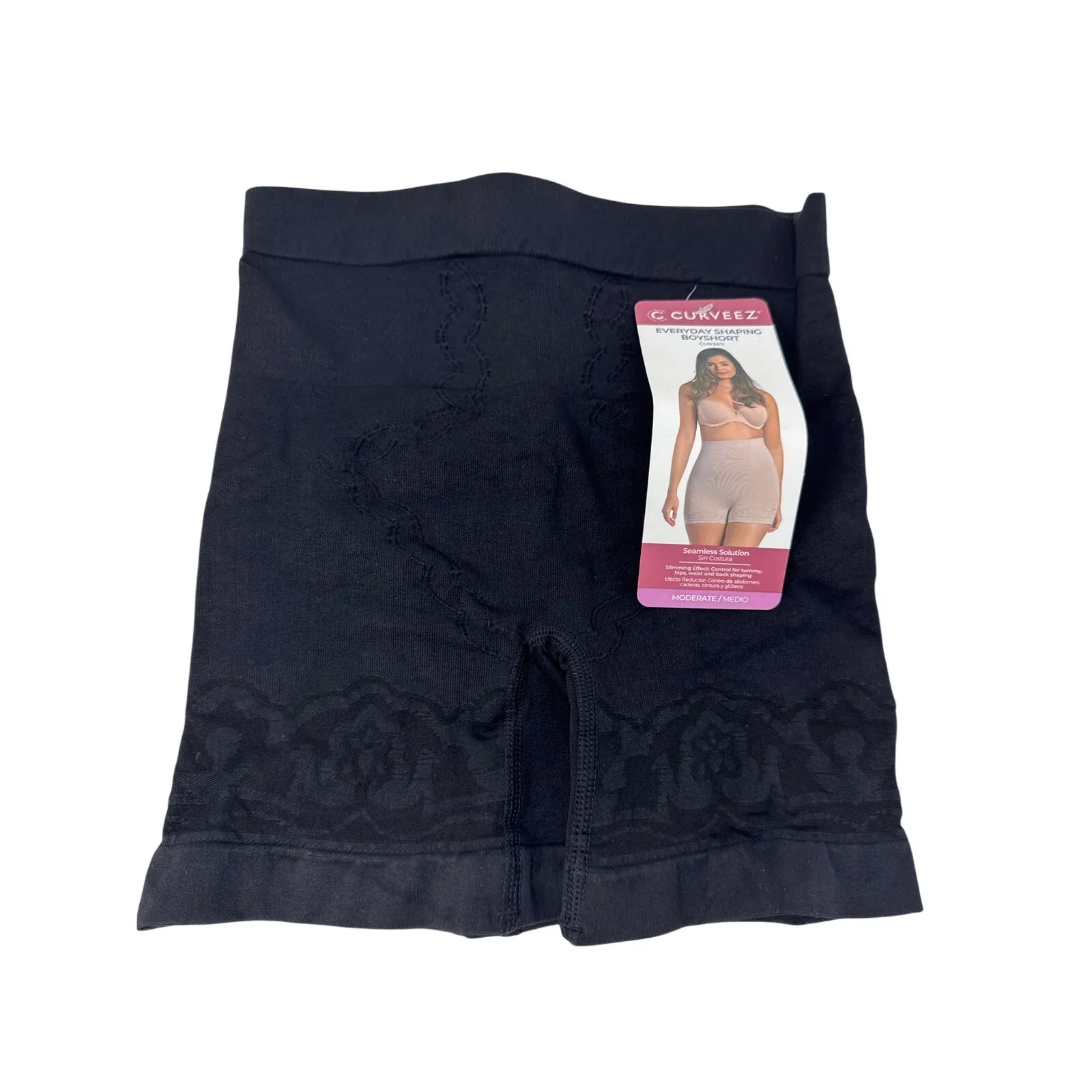 Brand New Curveez Women's Size XL Black Boy Shorts Shaping Shapewear - Image 4