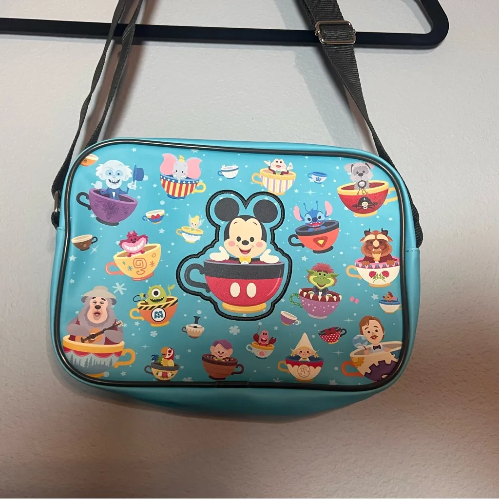Disney World Parks 50th Anniversary Crossbody Bag Magic Kingdom Cuties Blue - Image 3