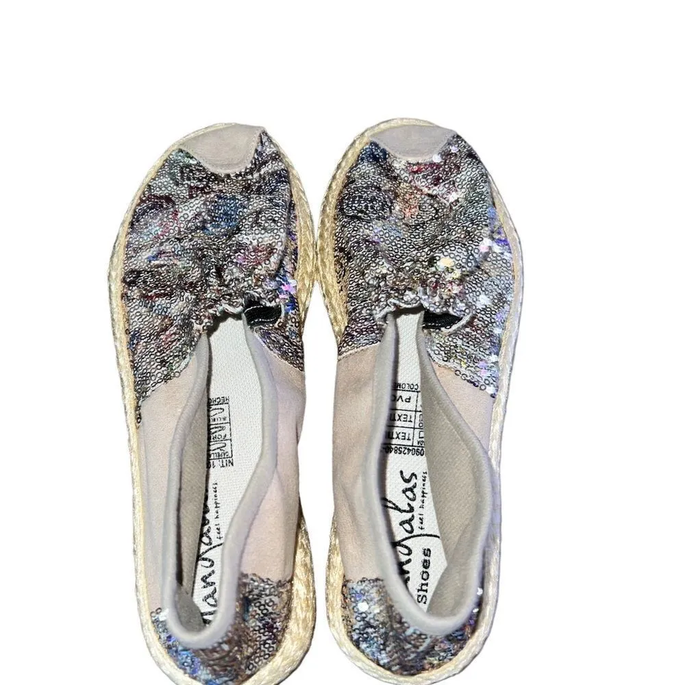 Mandalas Shoes taupe microsuede and sequins NWOT or box size 8 - Image 5