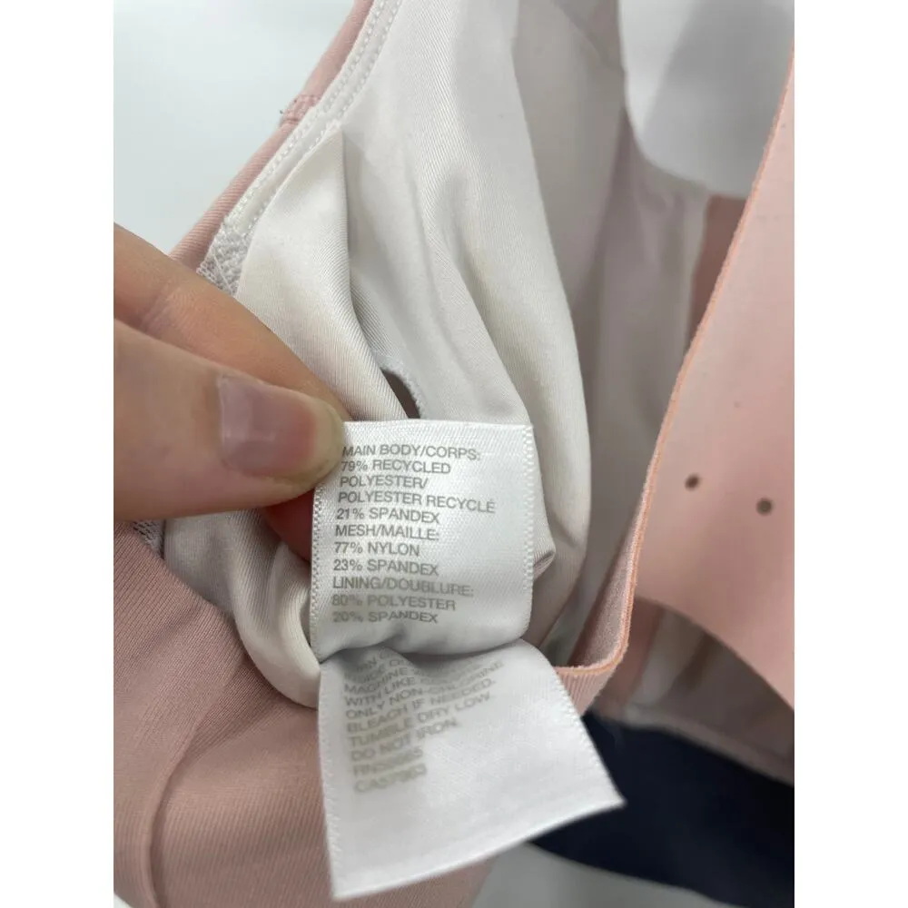 Zella Bra Womens Large Sports Go Run Perforated Sustain Pink Gray Racerback - Image 8