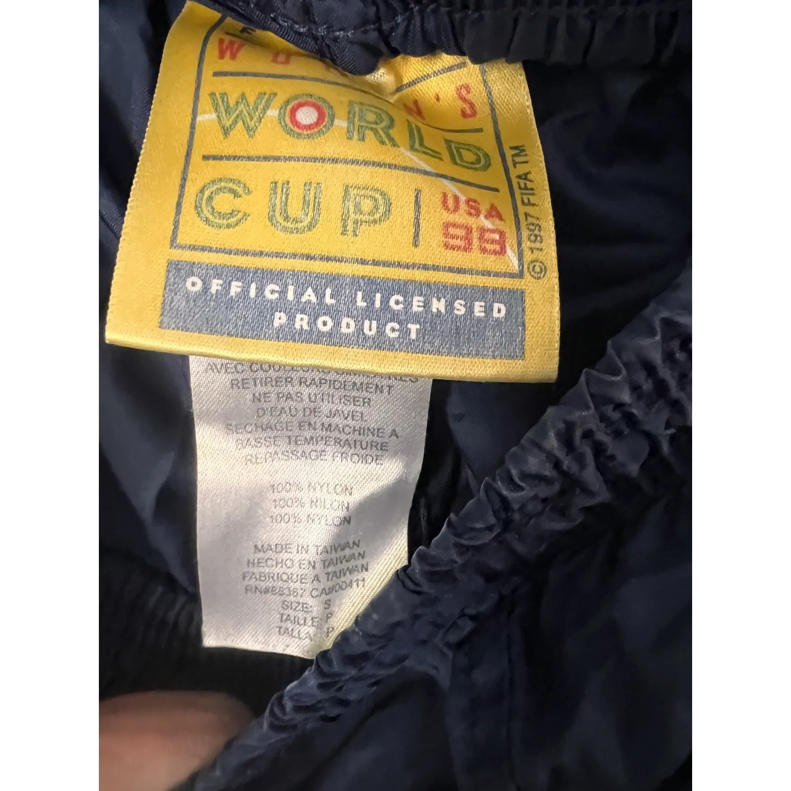 Vtg Blue 90s Adidas Womens Small 1999 FIFA World Cup Tour Windbreaker Pants Y2K - Image 5