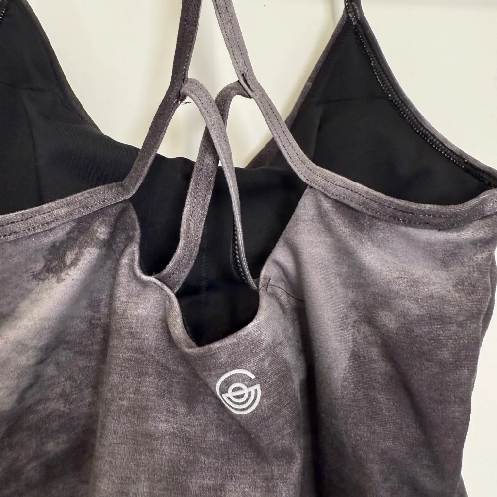 Gilly Hicks Black Tie-Dye Camisole Sports Bra Sz XS - Image 3