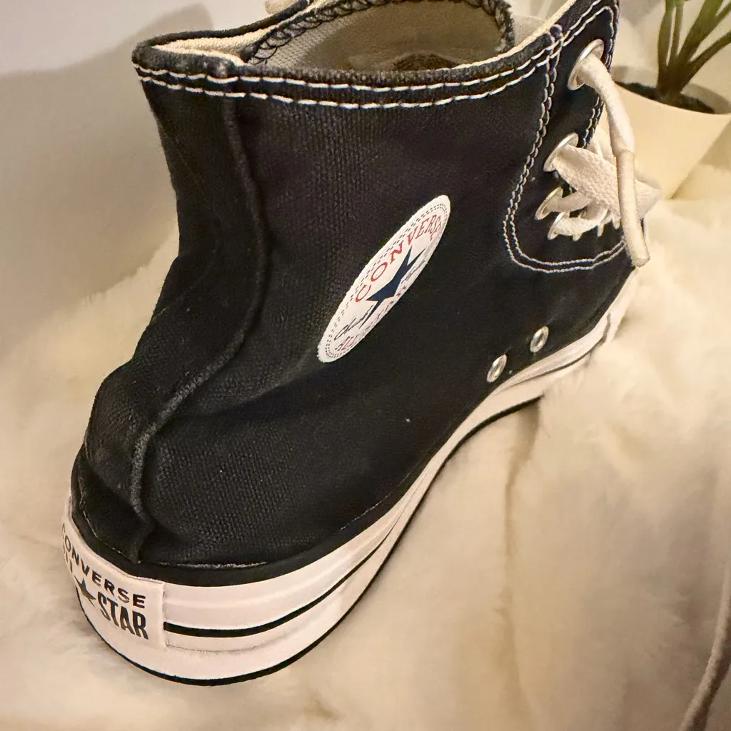 Converse Black and White High-Tops - Image 4