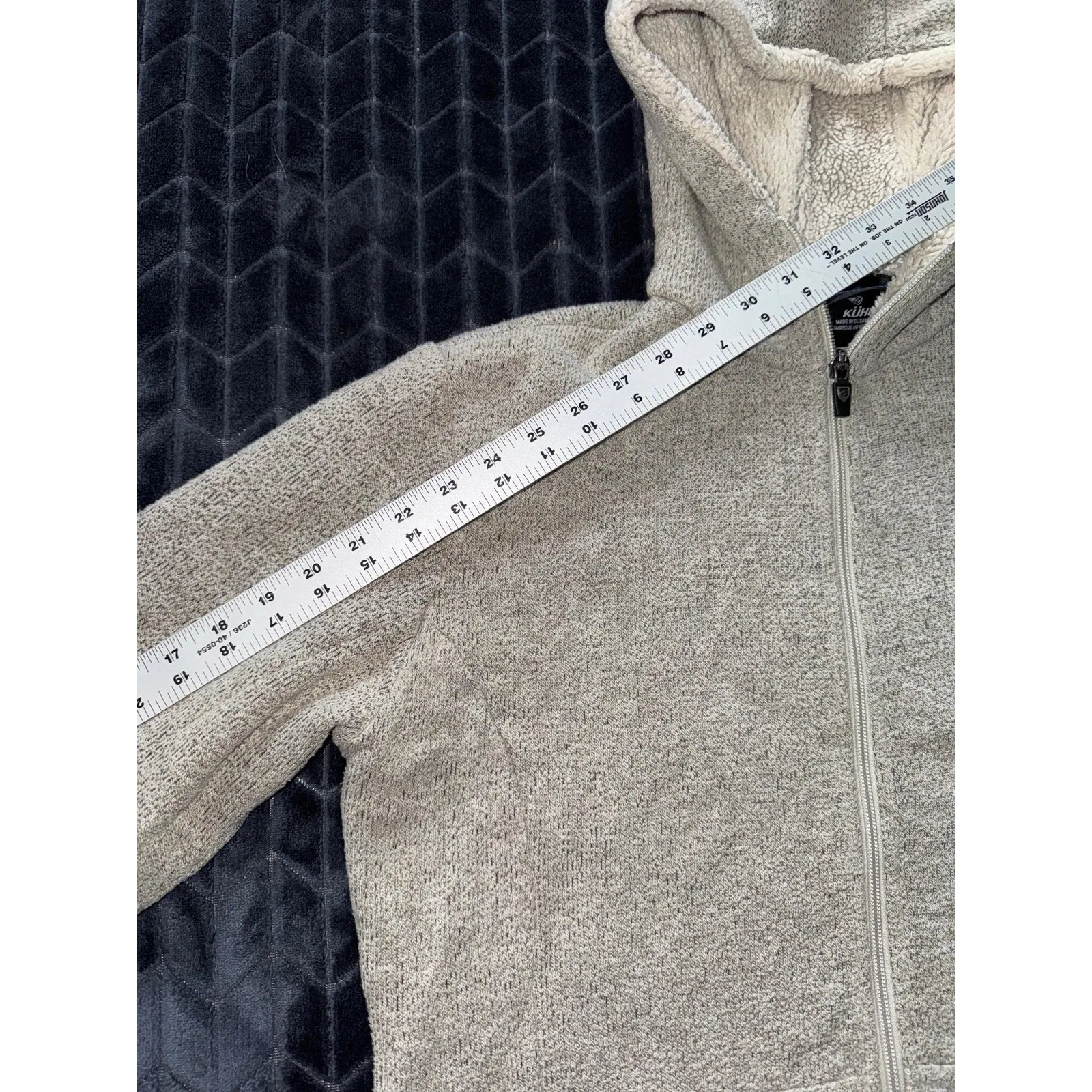 KUHL Women's Stella Hoodie Full Zip Alfpaca Fleece Sweatshirt Beige Size Large - Image 9
