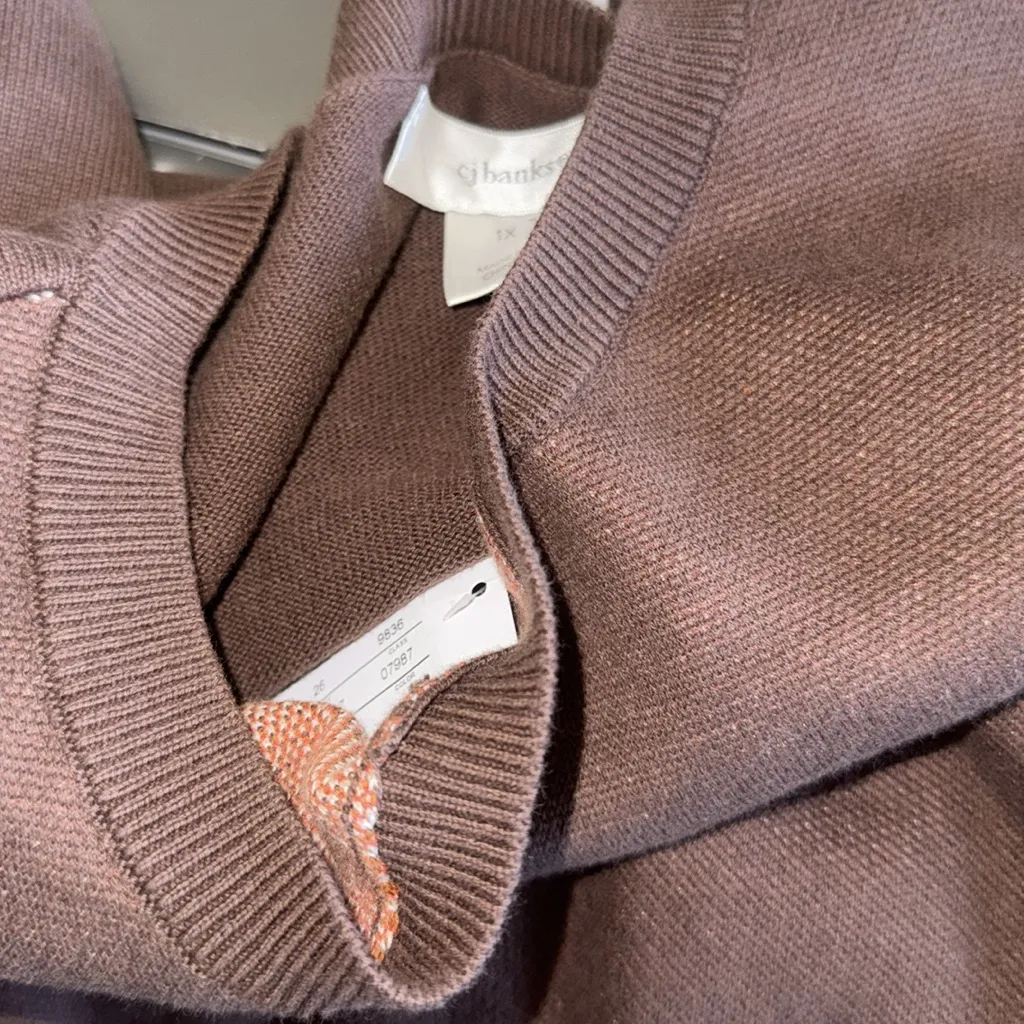 NWT Christoper & Bank Cozy Brown Owl Sweater with Tribal Accents SZ - Image 5